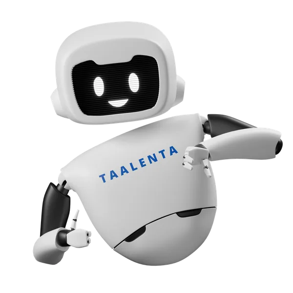 Maskot Taalenta mengintip di balik kotak masuk
